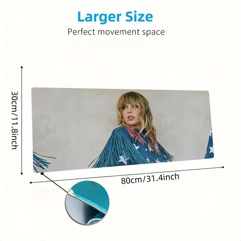 Taylor Swift Mousepad in Pizzo Monocolore Grande Cuscino per Tavolo da Gioco Antiscivolo per Laptop Tablet Mousepad Grande Tappetino XXL Tappetino per Mini PC con Bordo Bloccato