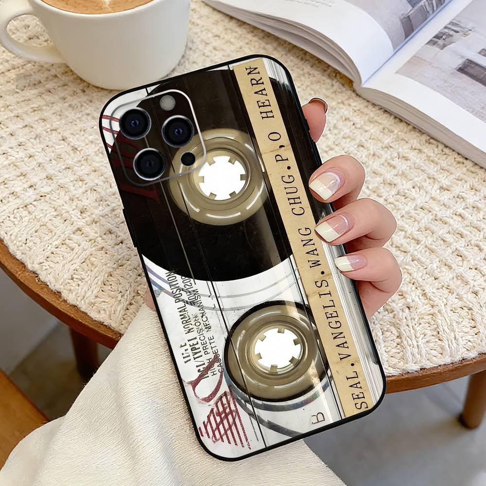Vintage Cassette T-Tape Retro Phone Case Silicone Soft For IPhone 17 16 15 14 13 12 11 X XR Plus Pro Max Plus