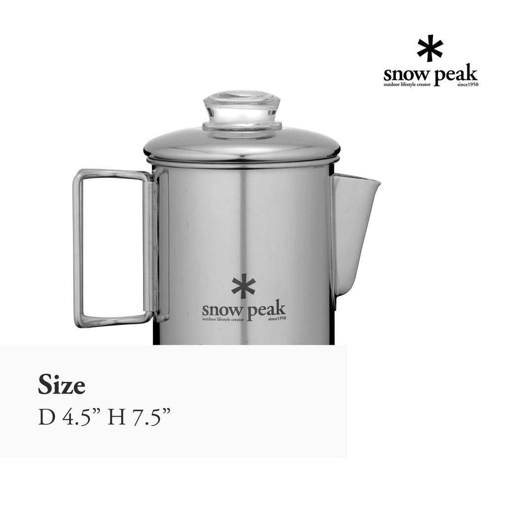 Snow Peak Stainless Steel Percolator 6 Cups PR-006