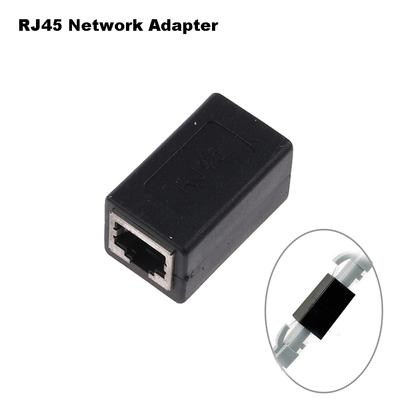 Черный разъем Ethernet RJ45 Конвертер Удлинитель LAN Адаптер Сетевой кабель