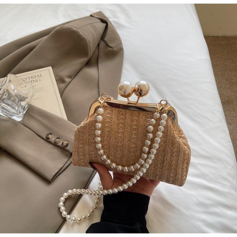 Fashionable and Trendy Straw-woven Small Square Bag Stylish and Versatile Personalized Single-shoulder Crossbody Bag
