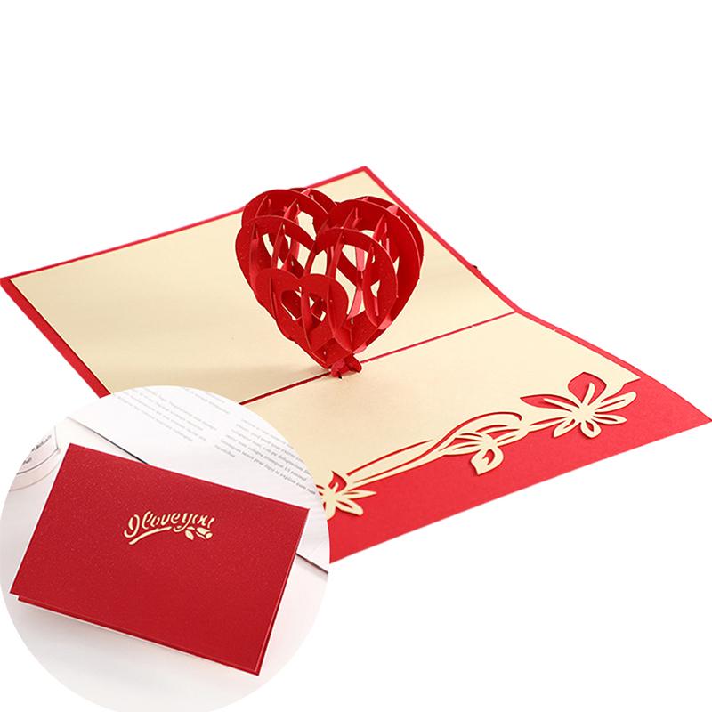 

Стереоскопические розы 3D Pop Up Love Поздравительная открытка Конверт День Святого Валентина День рождения Юбилей Поздравительная открытка Пары Почтовая открытка