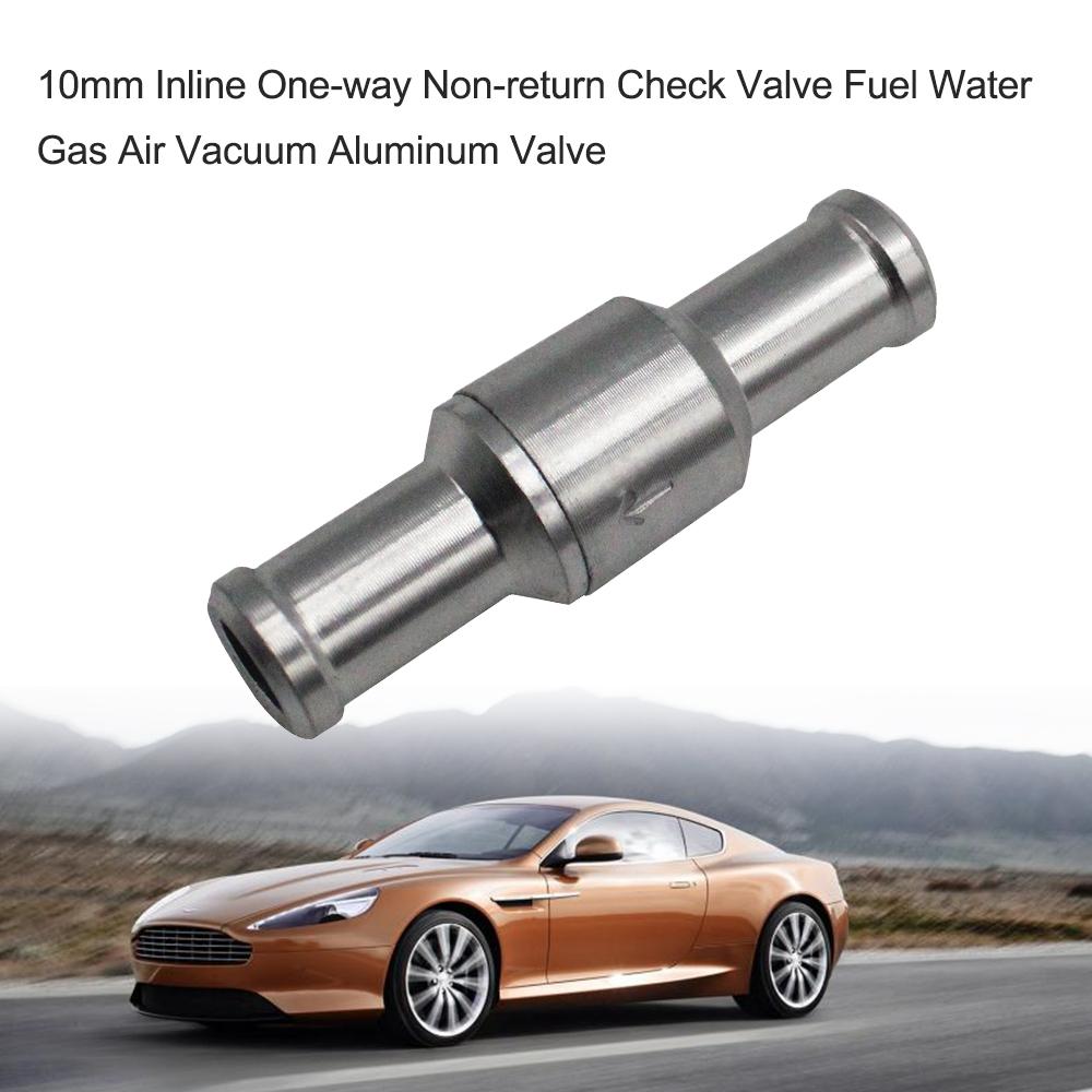 One Way Check Valve Aluminium Alloy Fuel Non Return Check Valve Petrol Diesel for Car Automobile Oil Water Pumps 6-12mm