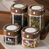 Sealed Jar, Space-Saving Design with Airtight Lids, with One-Click Vacuum Sealing Glass Container, for Tea Coffee Beans Snacks