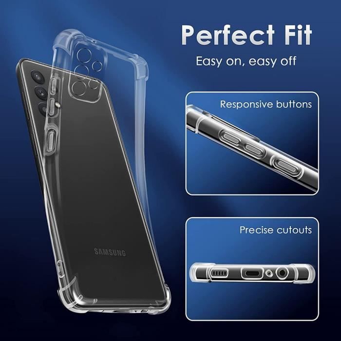 Coque de protection pour Samsung Galaxy A32 4G - PROSHOP - Coque gel souple - Transparent - Anti-choc