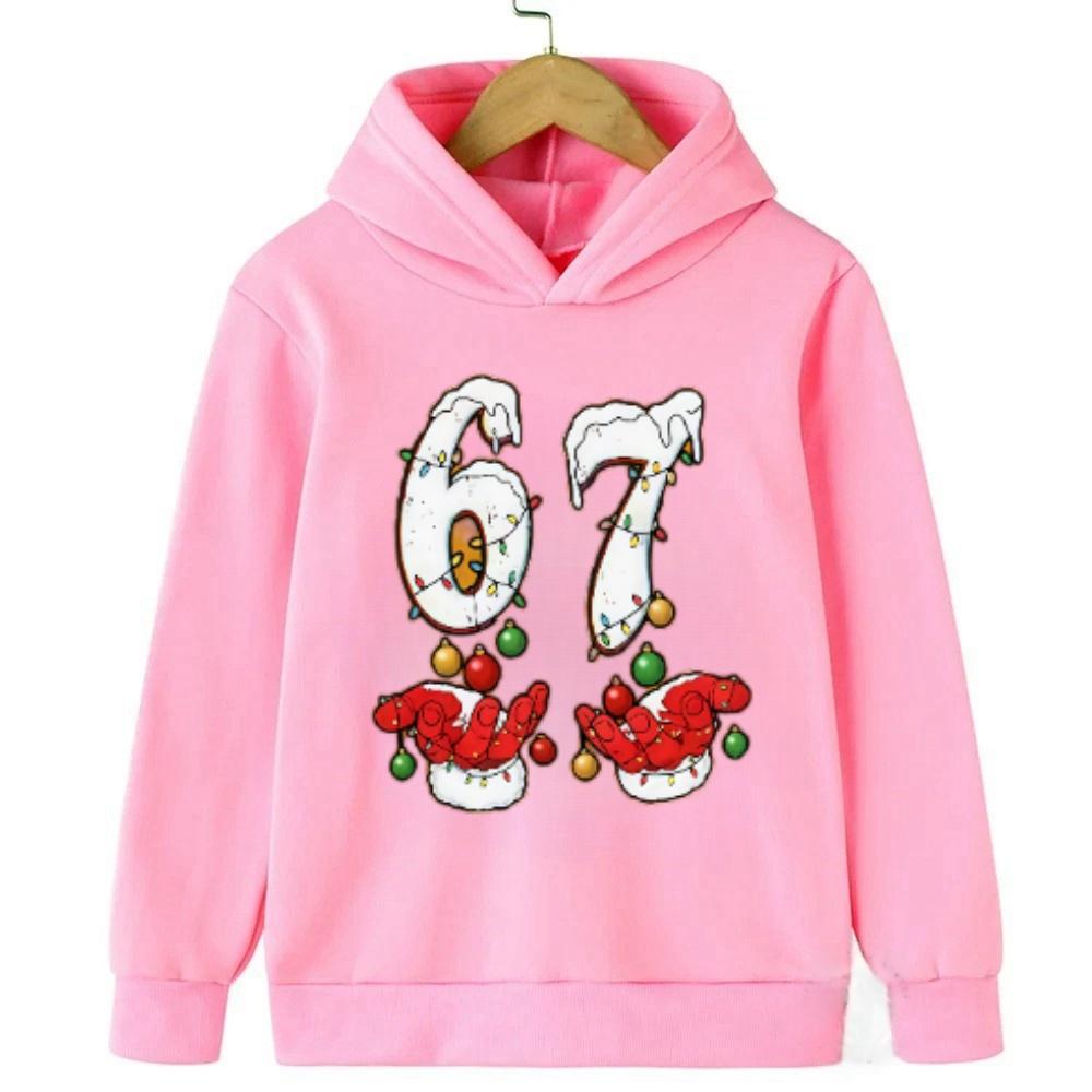 Adorable 6-7 Kids Hoodie Viral Phrase Cute Toddler Pullover Fashionable and Fun Children's Comfortable Sweatshirt Hoodie
