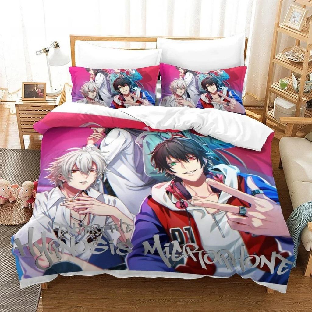 Hypnosis Mic Division Rap Battle Rhyme Anima Bedding Set Printed With Pillowcase Bed Duvet Cover Single Double Queen King Size
