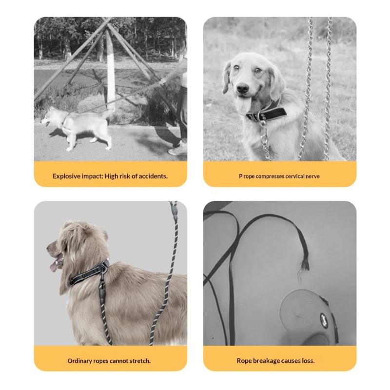 Ergonomic Grip Retractable Dog Leashes with Automatic Durability and Easyly Control for Effortlessly Handling