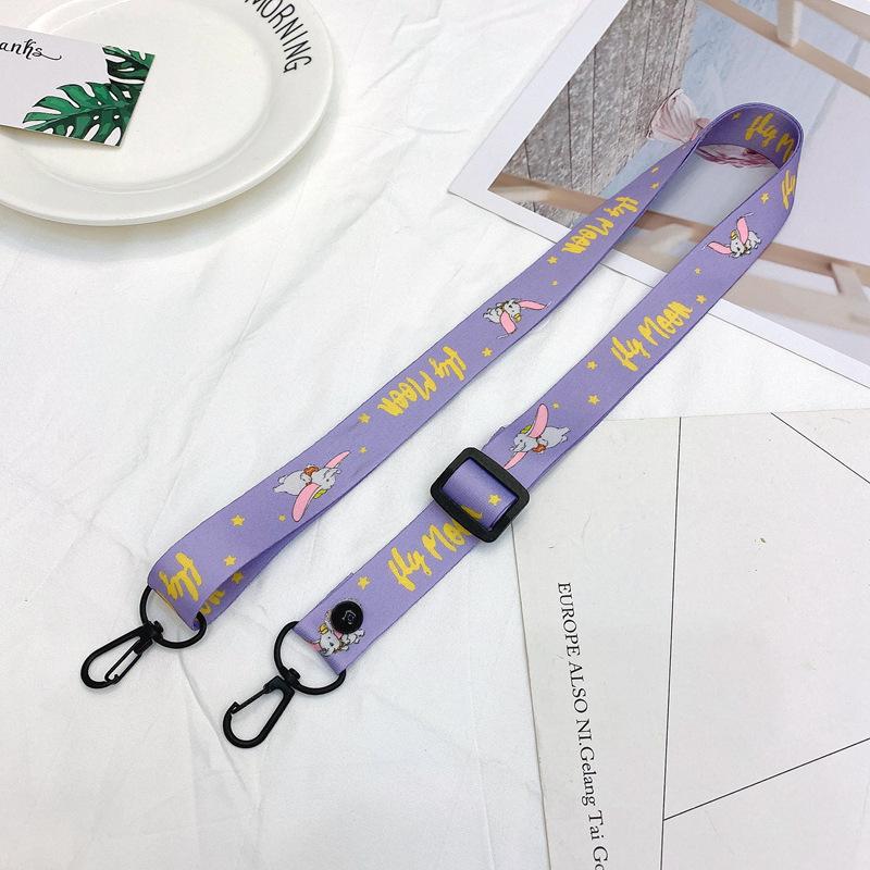 Oblique Span Mobile Phone Lanyard Adjustable Cartoon Silicone Change Bag Lanyard Card Sleeve Record Label Lanyard Lanyard