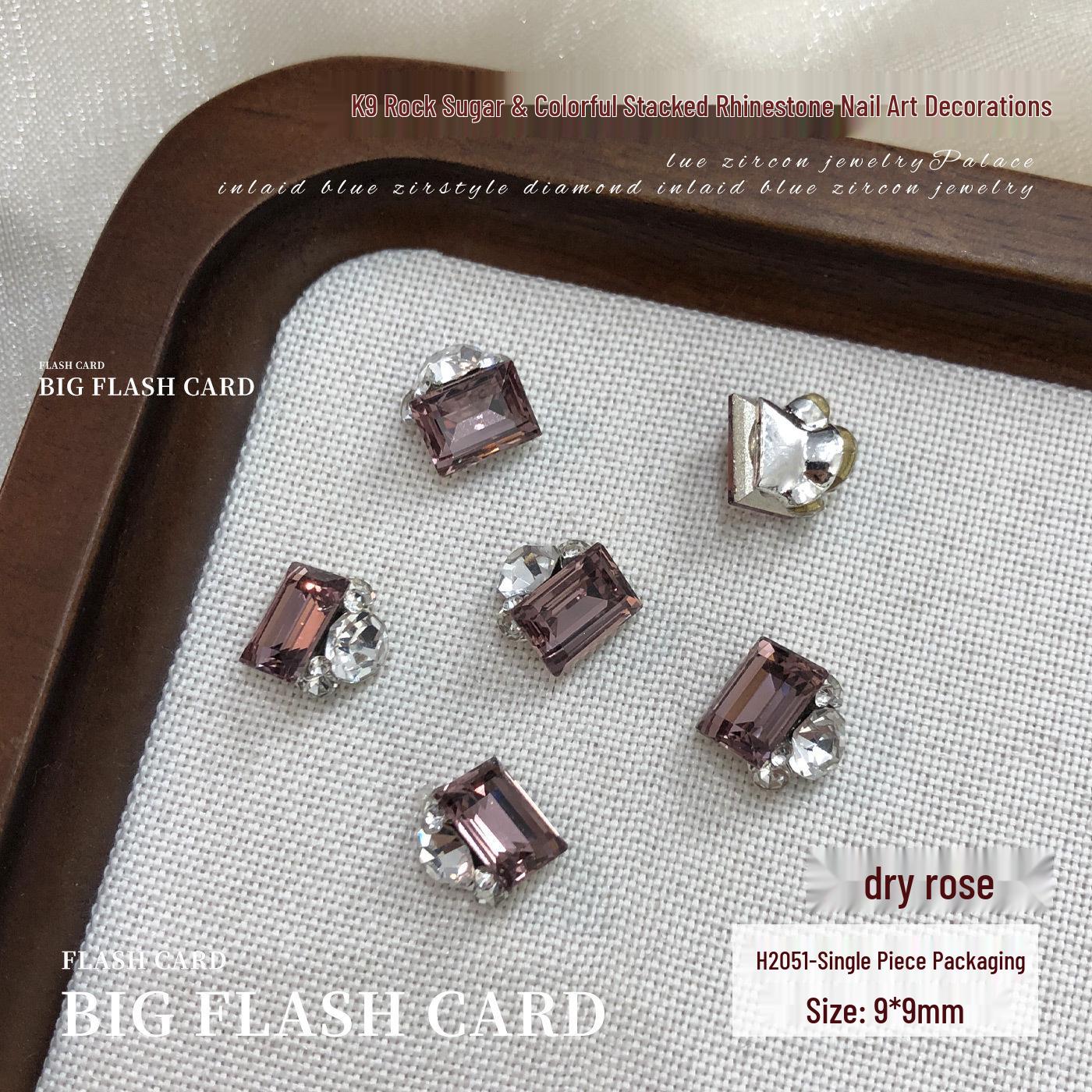 

Handmade Shiny K9 Crystal Right Angle Stacked Drill Nail Art Accessories