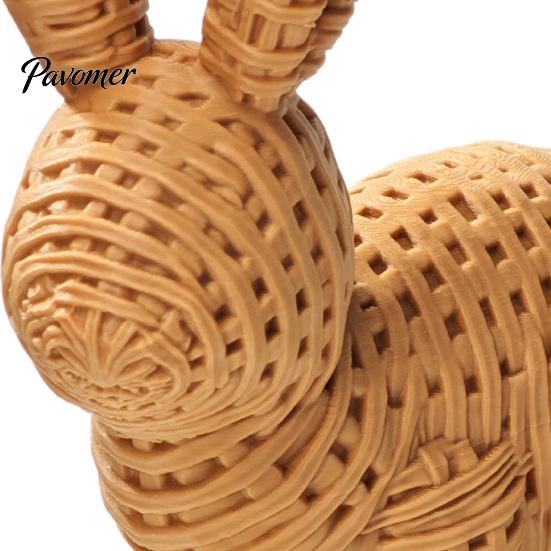 Holiday Gift for Home 3D Printed Wicker‑Look Bunny Figurine, Rattan Texture Rabbit Statue, Easter Decor Weather Resistant Decorative Ornament Indoor