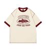 American Street Trendy Brand Corteiz Alcatraz Color Matching Printing Men's and Women's Loose Round Neck Retro Short-sleeved T-shirt Summer