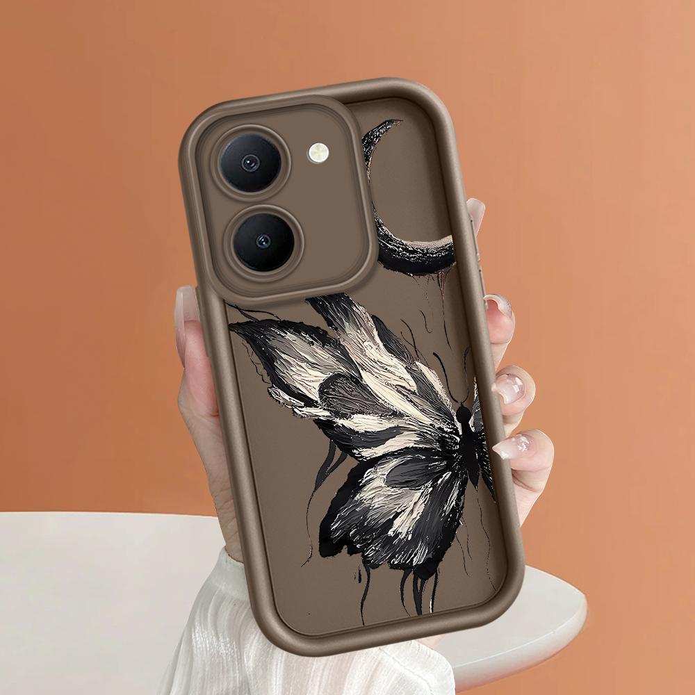 Soft Silicone Square Ladders Cartoon Pattern Full Cover Camera Protection Shockproof Case for iPhone Infinix Tecno Vivo