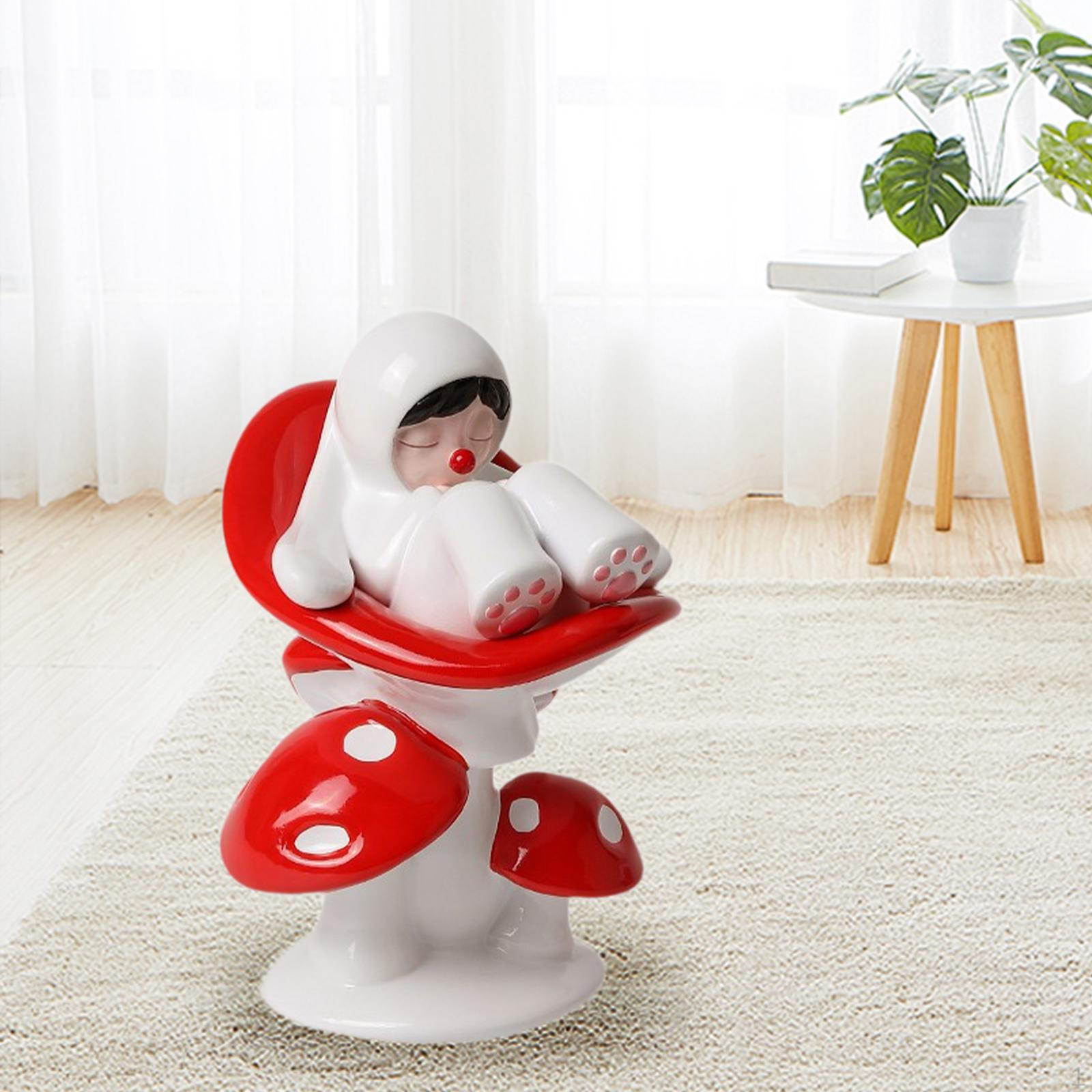 

Девочка Орнамент Мелкие Декоративные Изделия Ручная Работа Креативное Домашнее Украшение Фигурки для Прихожей Mushrooms Girl