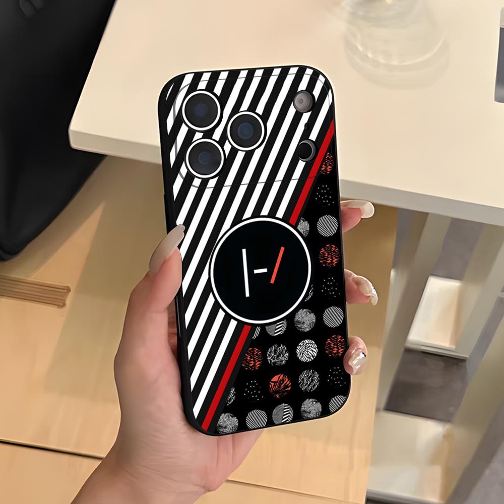 

Чехол для телефона Twenty One Pilots Для iPhone 17 Air 16 E Pro Max 15 14 13 Mini 12 Pro 11 Max Plus Черный Мягкий iPhone 15 Plus
