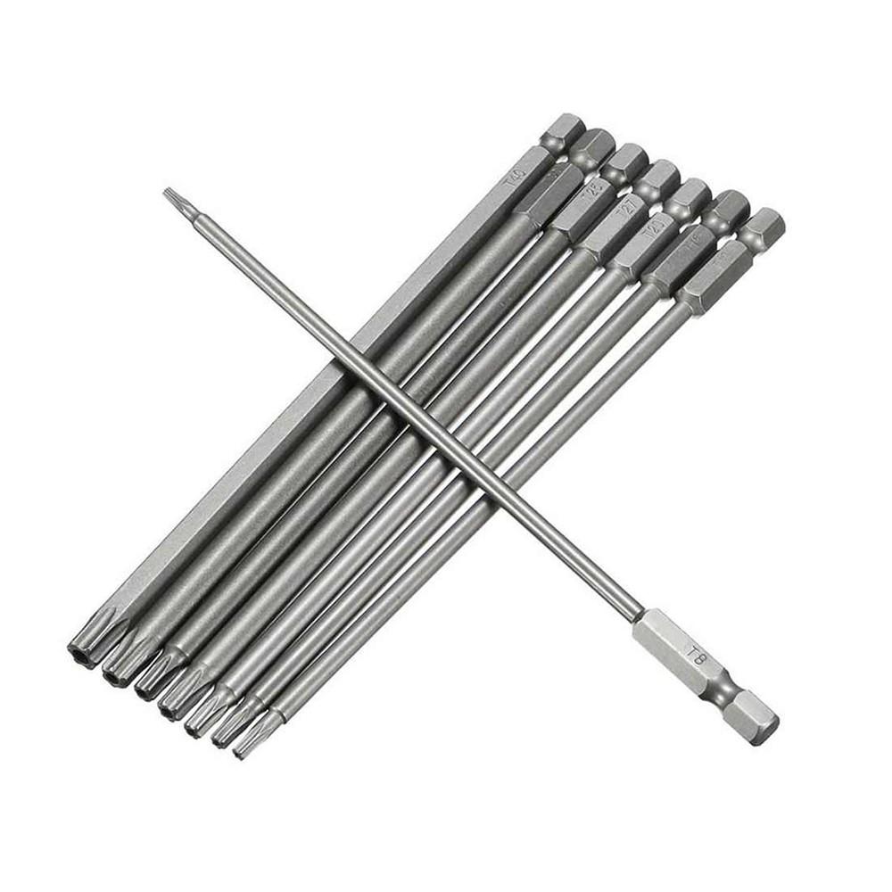 T30 Screwdriver Bit 8Pcs T40 1/4 Inch Hex Magnetic Torx 150MM Extra Long