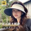 UPF + large brim empty top hat children's new UV protection face covering vinyl sun protection sun hat summer