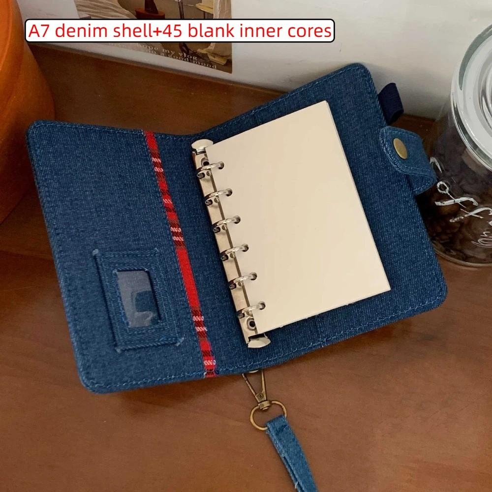 

A7 Retro Denim Notebook Loose Leaf Handwritten Diary High-end Student Slabs Friend Style 2