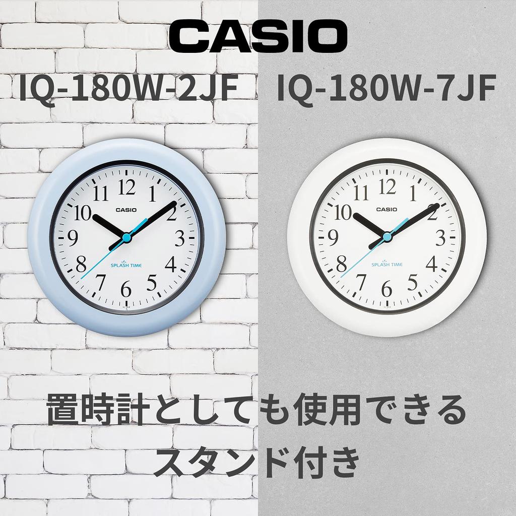 Casio Wall Splash Time Suitable for Both Wall and Table Clock, Blue, Moisture-proof, Dustproof, Series, Use, IQ-180W-2JF