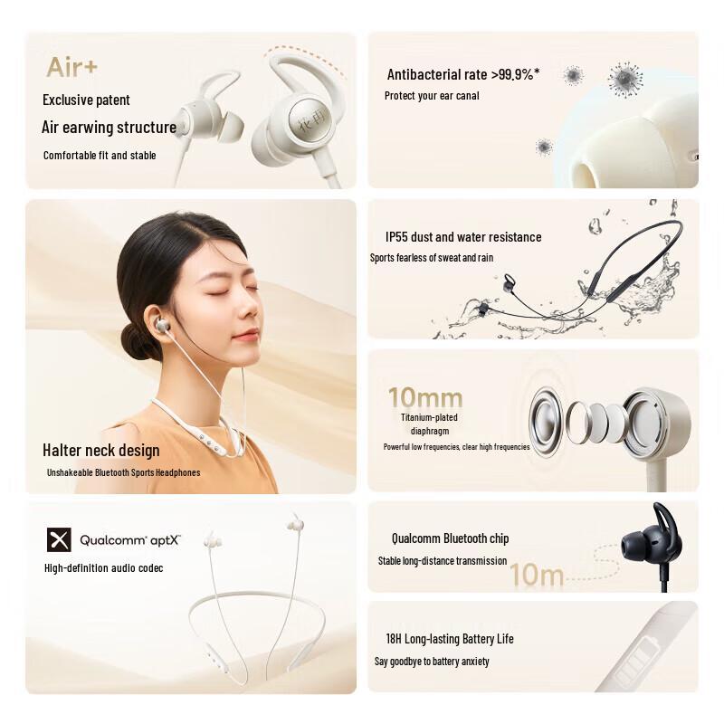 EDIFIER Air+ Neckband Sport Bluetooth Earphones