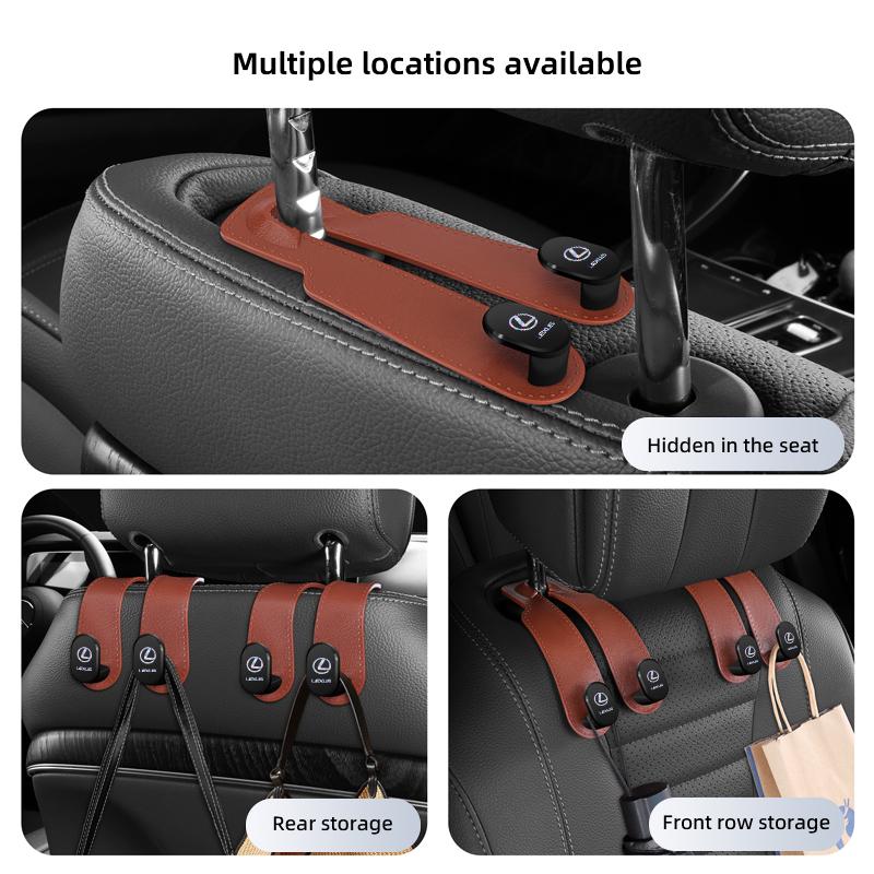Car Headrest Hook Rear Seat Hanging Dual Hook Storage Accessories For Lexus RX300 NX RX GX460 GX RX450h IS250 RX350 LX570 LX600