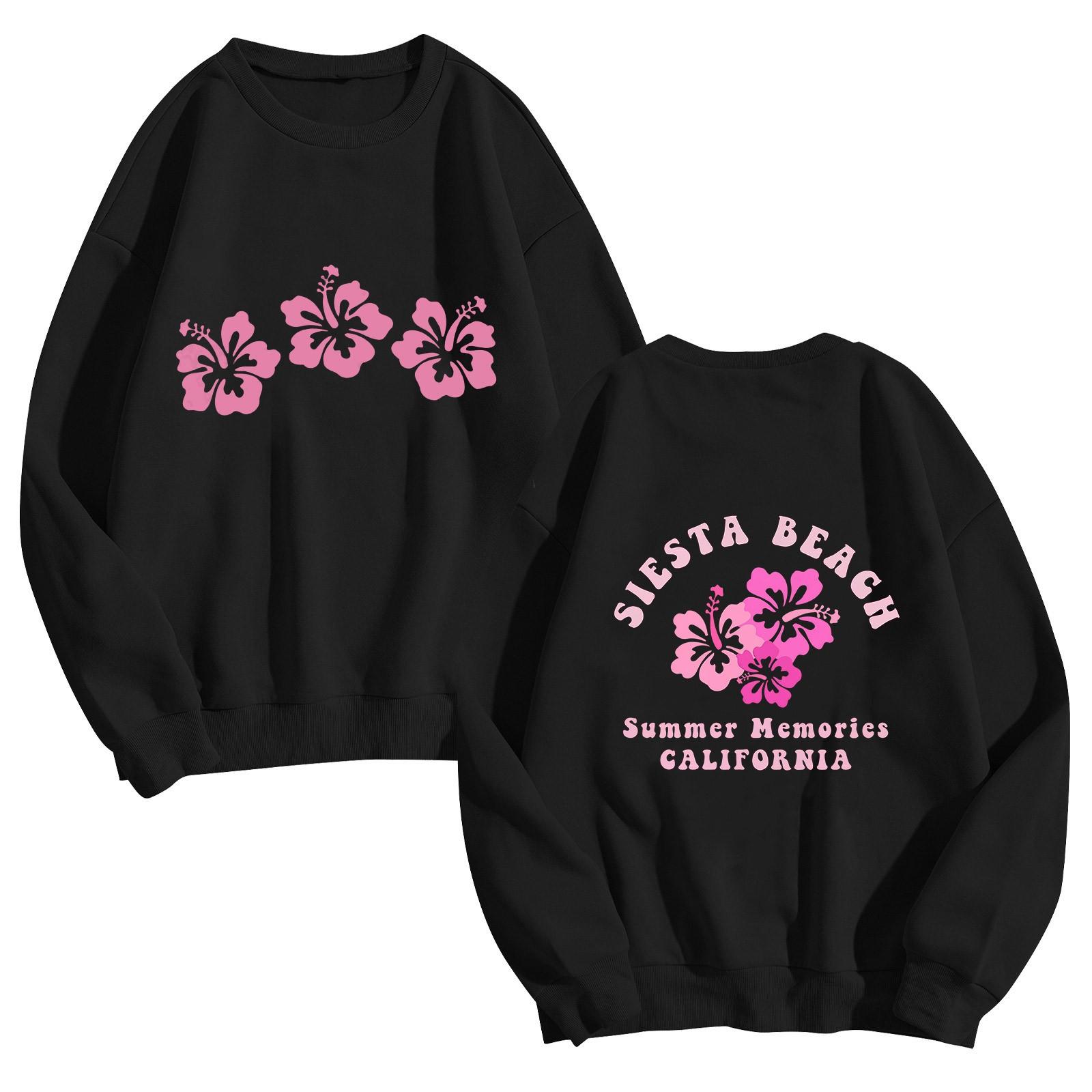 

Женская мода повседневная однотонная блузка с длинным рукавом и круглым вырезом L чёрный