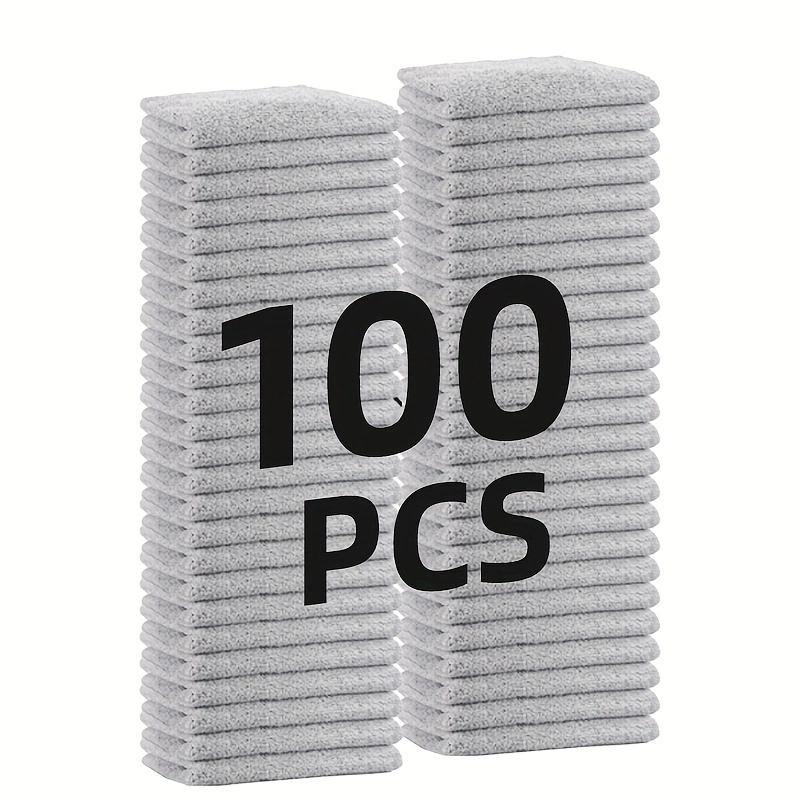 50/100 Pcs Gray Microfiber Cleaning Cloth Set - Soft & Absorbent - Perfect for Home, Office, Car Washing, Glass