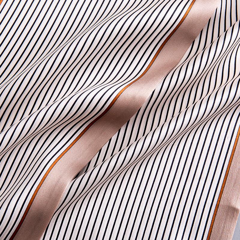 Hengyuanxiang Women's Double-Layer Striped Neckerchief