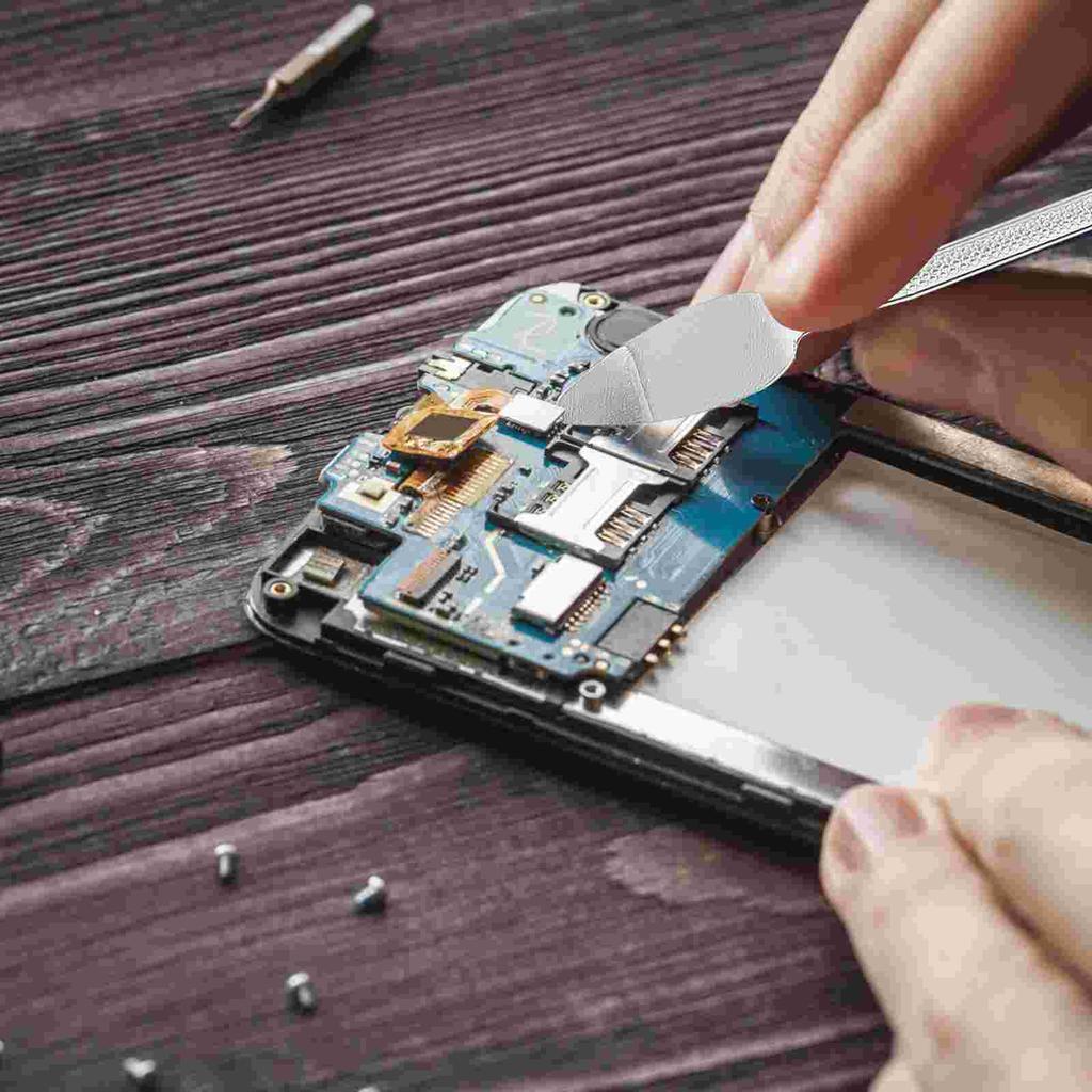 3-in-1 Edelstahl-Brecheisen Professioneller Öffner Hebelstange Tragbare Demontagestangen Reparaturwerkzeuge für Handy Tablet Laptop