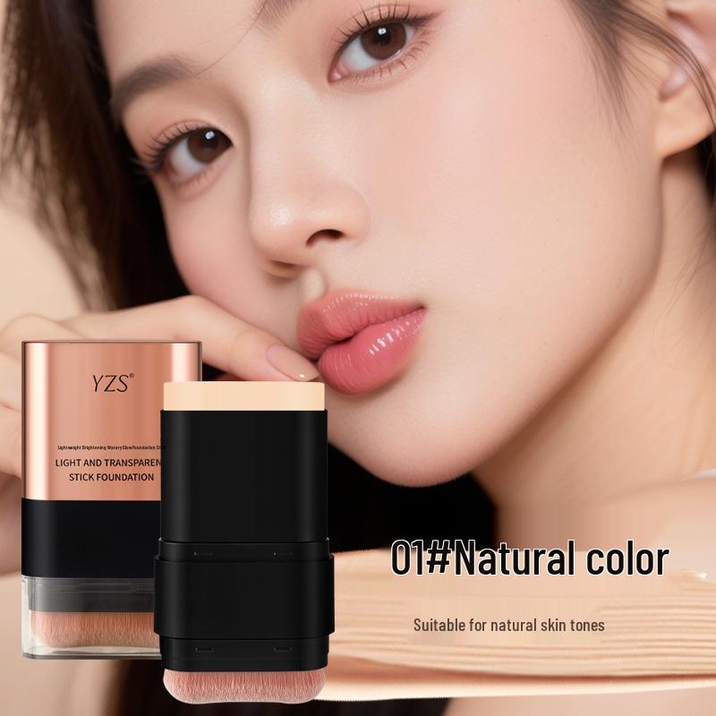 Best-Selling Translucent Glow Foundation Stick: Long-Lasting, Natural Concealment, Oil Control, Double-Ended BB Cream Eraser 15g