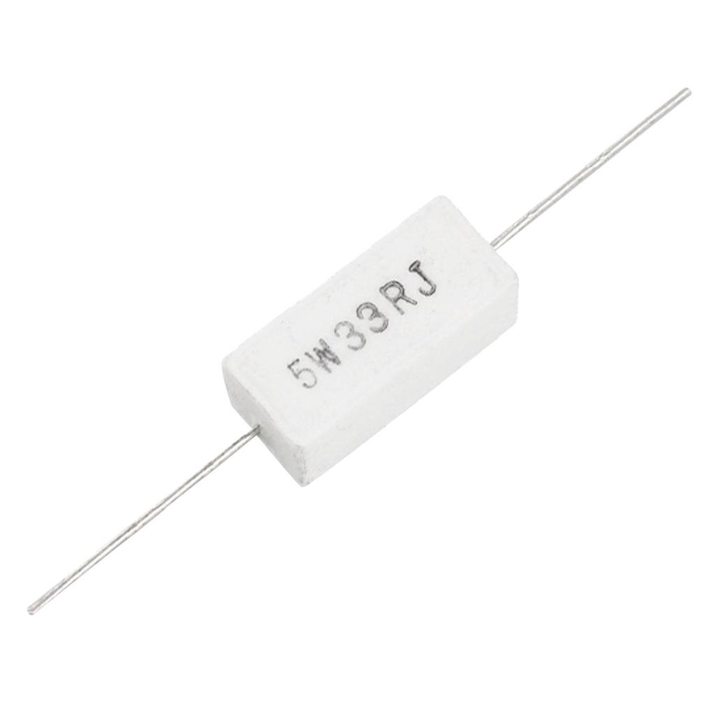 5/% 2pcs 5 watts 33 ohm Ceramic Cement Power Resistors
