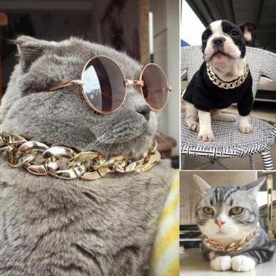 1Pc Gold Adjustable Dog Cat Chain Gold Necklace For Dog Kitten Pet Accessories