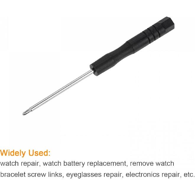 Uxcell Mini Phillips Screwdriver, 1.5mm Cross Head for Watch Eyeglasses Metal Buckle Electronics Repair, 5 Pcs
