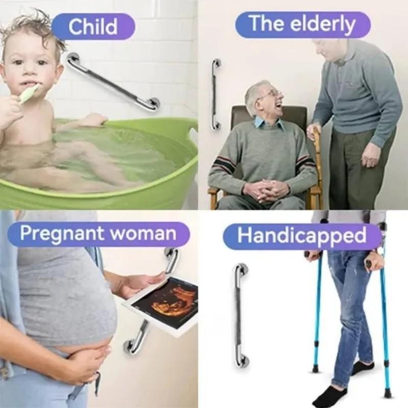 Stainless Steel Safety Grab Bar Bathroom Handrail Accessible Support for Elderly Seniors Disabled Handicap Toilet Shower