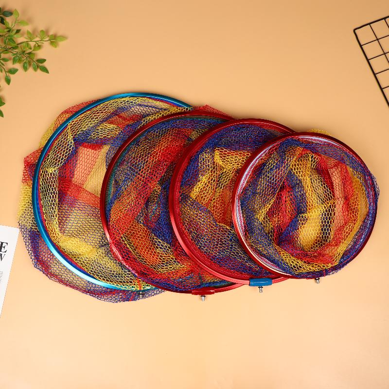 Aluminum Alloy Fishing Nets Head Fishing Scoop Colorful Fishing Hand Net Durable Ultralight Landing Net Fishing Tolls