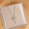 French Light Luxury Tassel Bowknot Necklace - Stylish Women's Clavicle Chain with Personality Design
