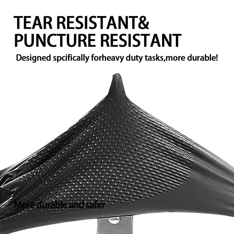 8Mil Heavy Duty Black Nitrile Gloves Disposable Anti-Slip Gardening Gloves with Diamond Textured Grip Working Cleaning Gloves