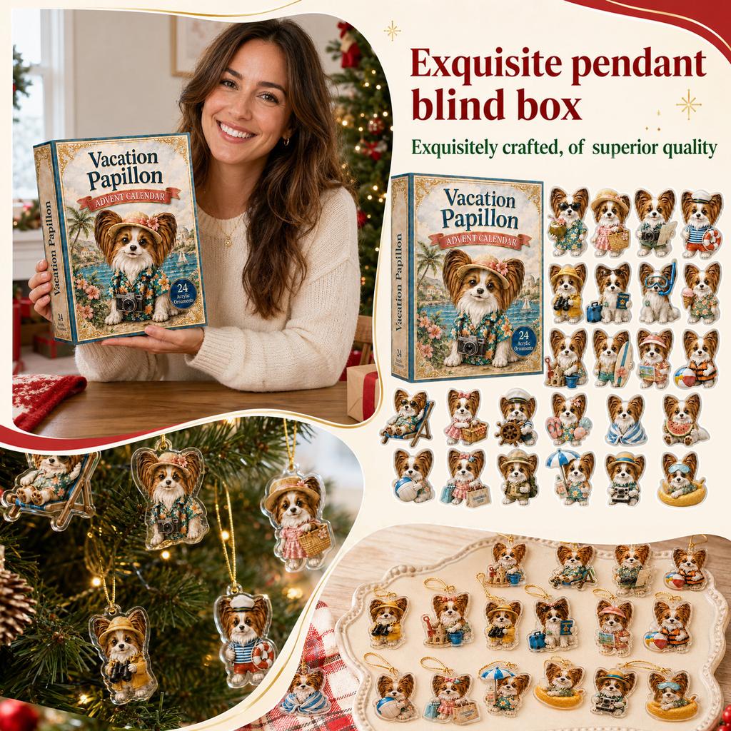 2D Acrylic Charm Advent Calendar - Christmas Countdown with for Holiday Decor