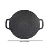 BBQ Backblech Antihaft-Gusseisen-Backblech Holzgriff Backblech Campingkocher Outdoor-Kochen Tragbares Backblech