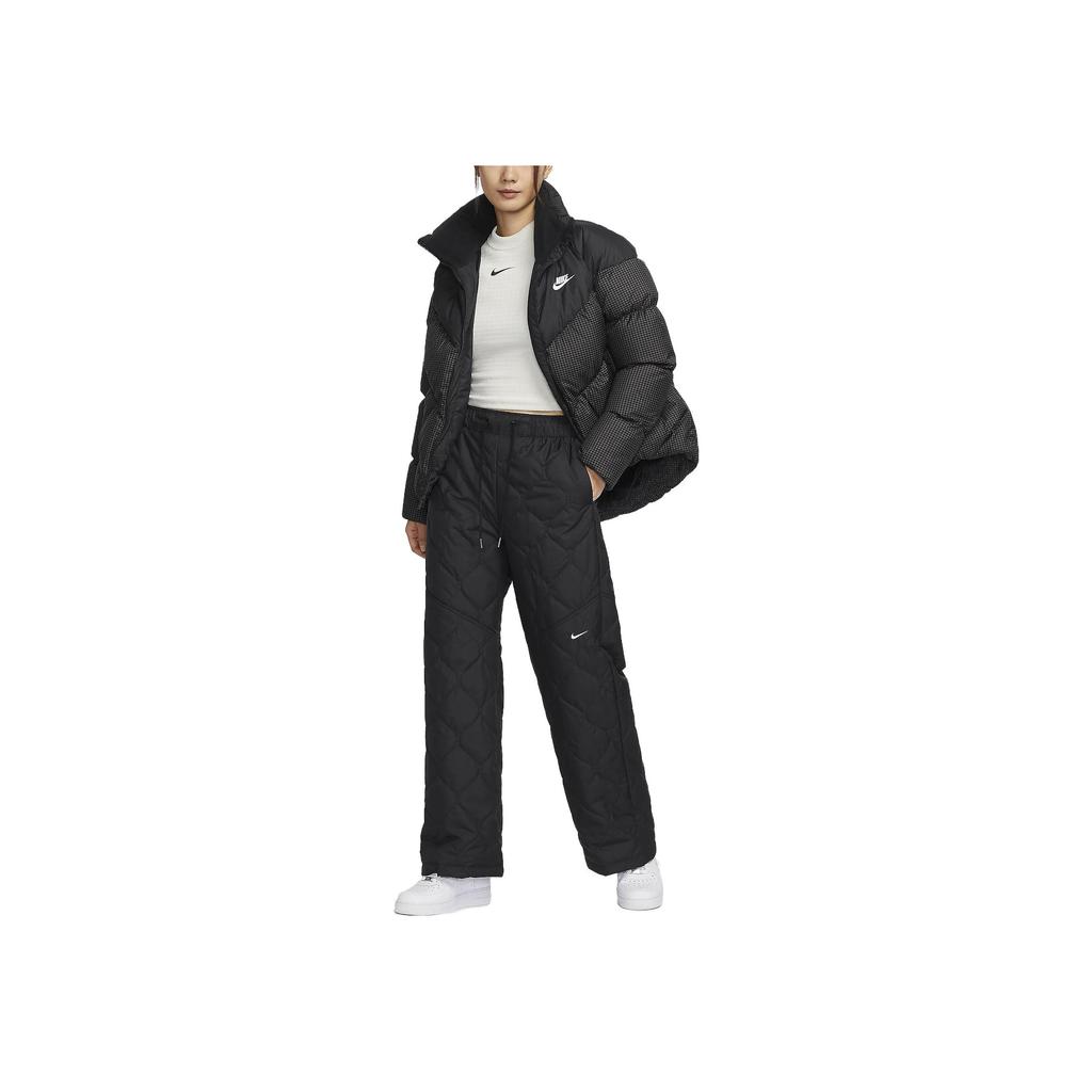 Nike High-Waist Casual Warm Pants Women Bottoms Black FB8723-010