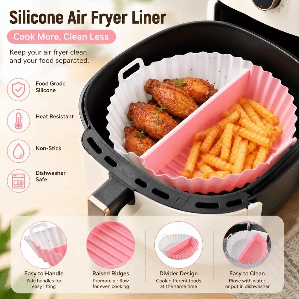 Creative Silicone Baking Tray Food Grade High-Temperature Resistant Silicone Air Fryer Liner Flexible Separate Type