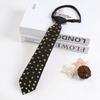 Modern Punk Snapon Necktie With Arrow Design For Casual Daily Wear