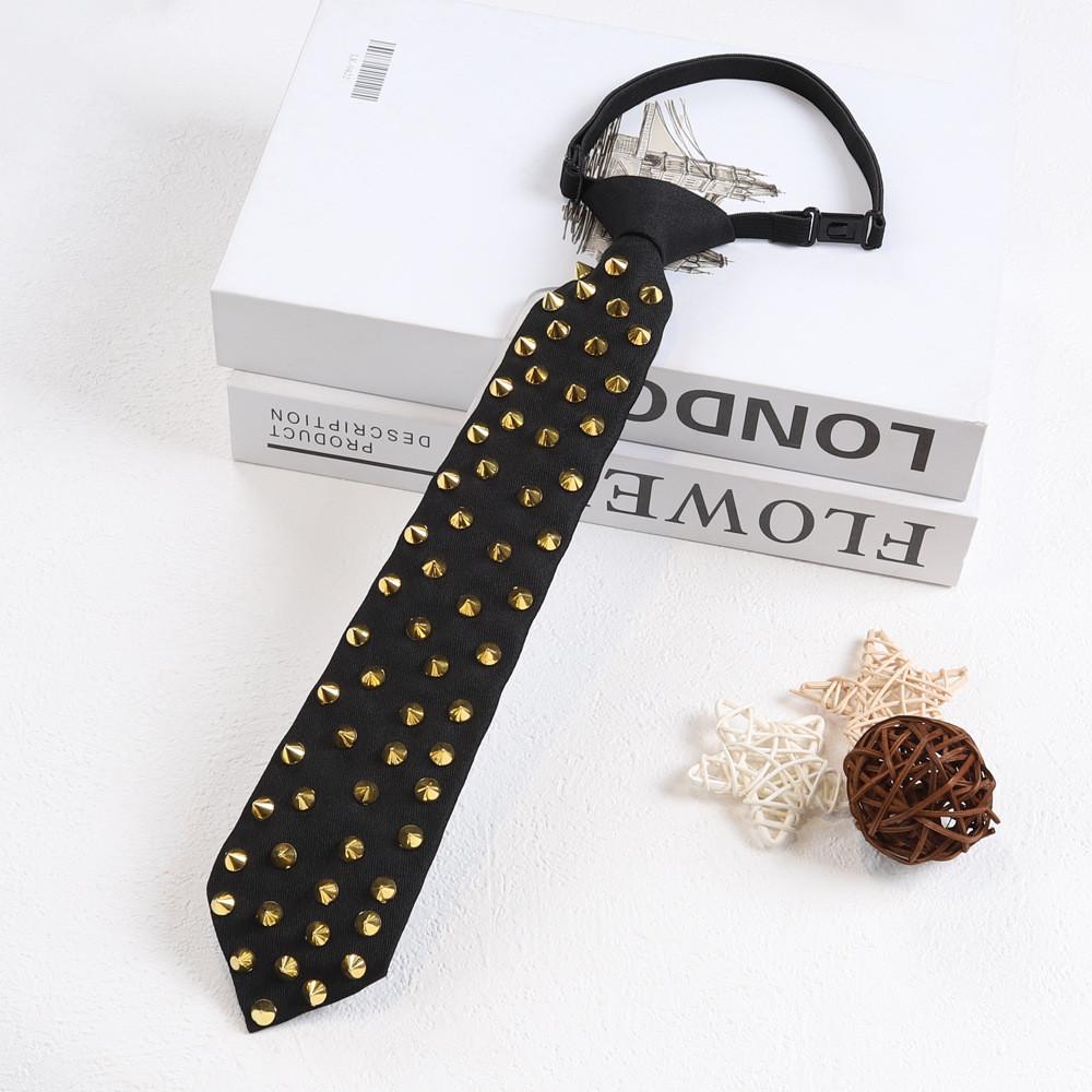 Modern Punk Snapon Necktie With Arrow Design For Casual Daily Wear