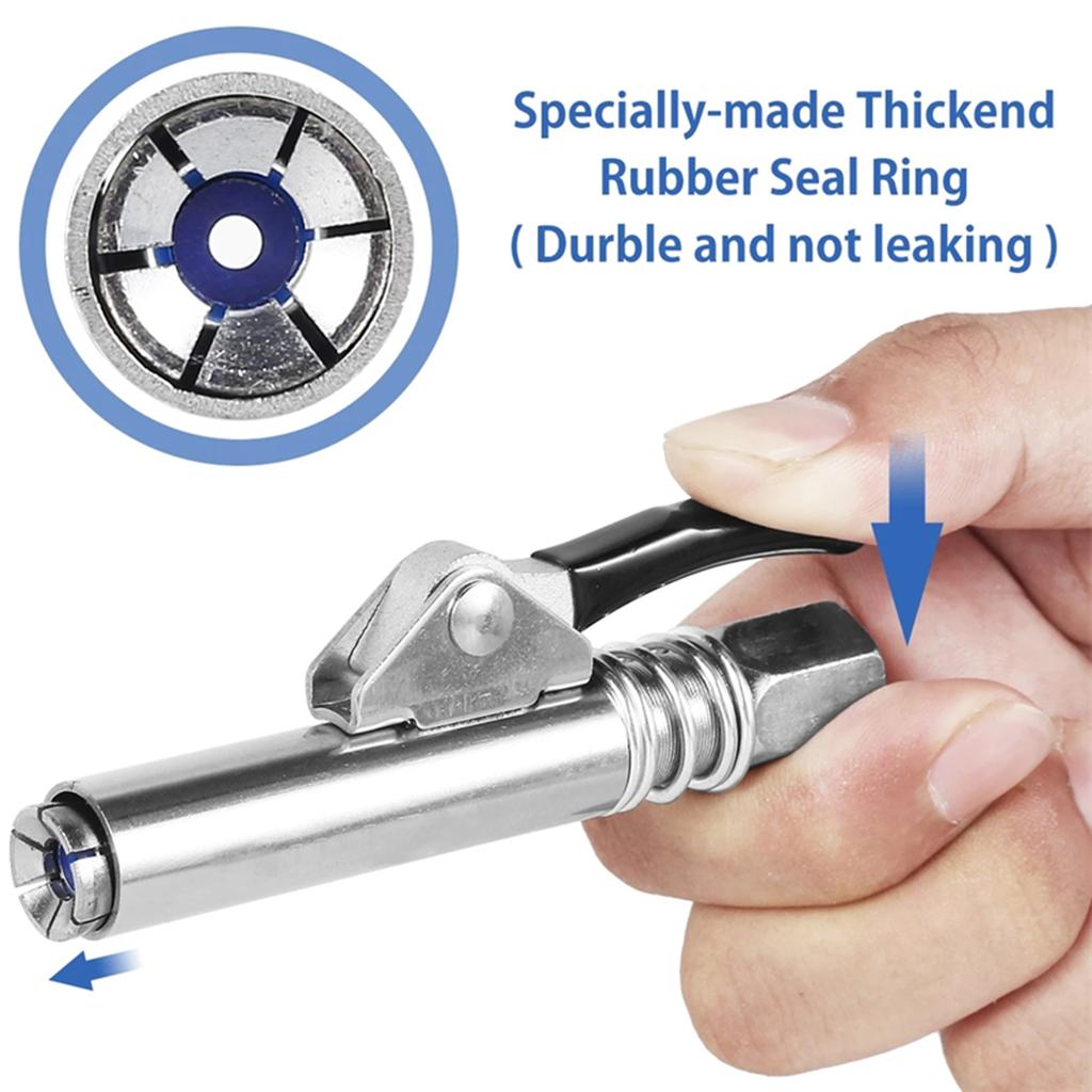 Langlebige Fettkupplungs-Verriegelungsdüse für manuelle pneumatische elektrische Fettpistolenkupplung, Schnellspannfett NPTI/8 10000 PSI