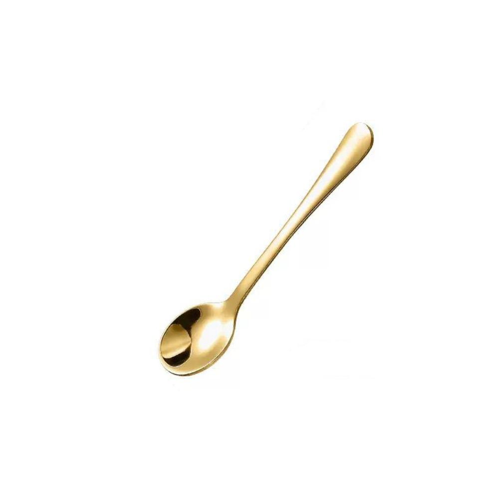 10pcs Stainless Steel Mini Coffee Spoon Rust-proof Seasoning Spoon Portable Tiny Spoon  Sugar