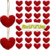 10PCS Handmade Heart Pendant Heart-shaped Knitted Love Ornament Valentine's Day Clothing Accessory Clothing Decoration