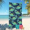 Cartoon Dinosaur Pattern Beach Towel, Quick-Drying Polyester Lightweight for Surfing Swimming Yoga