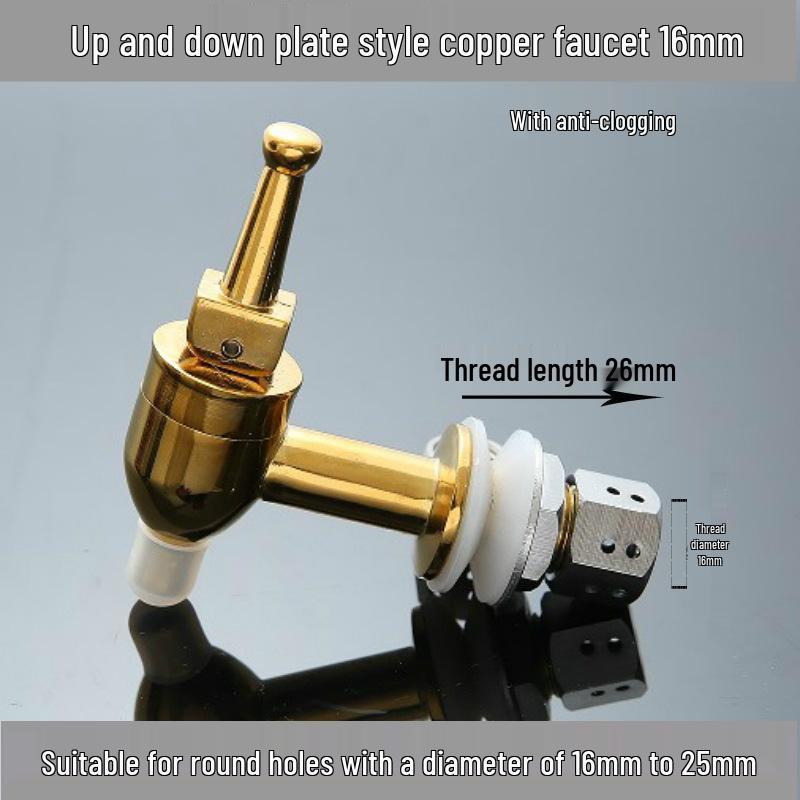 304 Edelstahl Infusionsbehälter Wasserhahn mit Keramikauslauf und Kupferventilschalter