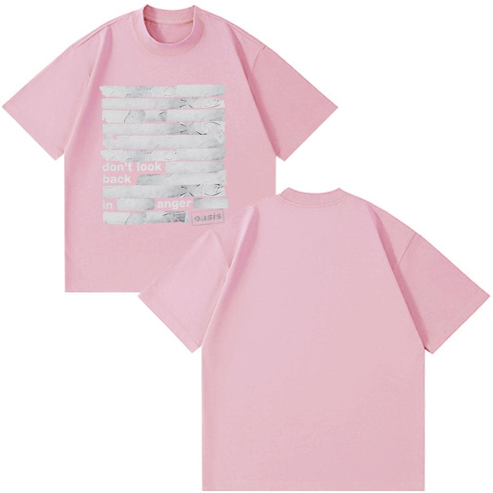 Rock Band O-Oasis Knebworth 1996 Album Vintage Men's Casual Branded Men's Clothing Cotton Short Sleeve T Shirt Fashion Hip Hop