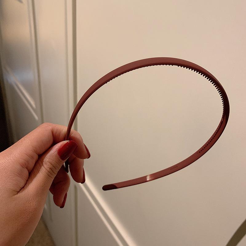 Bandeaux de cheveux tendance pour femmes Lunette Couleur unie colorée Antidérapant Bord fin Serre-tête Cerceau pour cheveux Filles Bandeau Accessoires pour cheveux